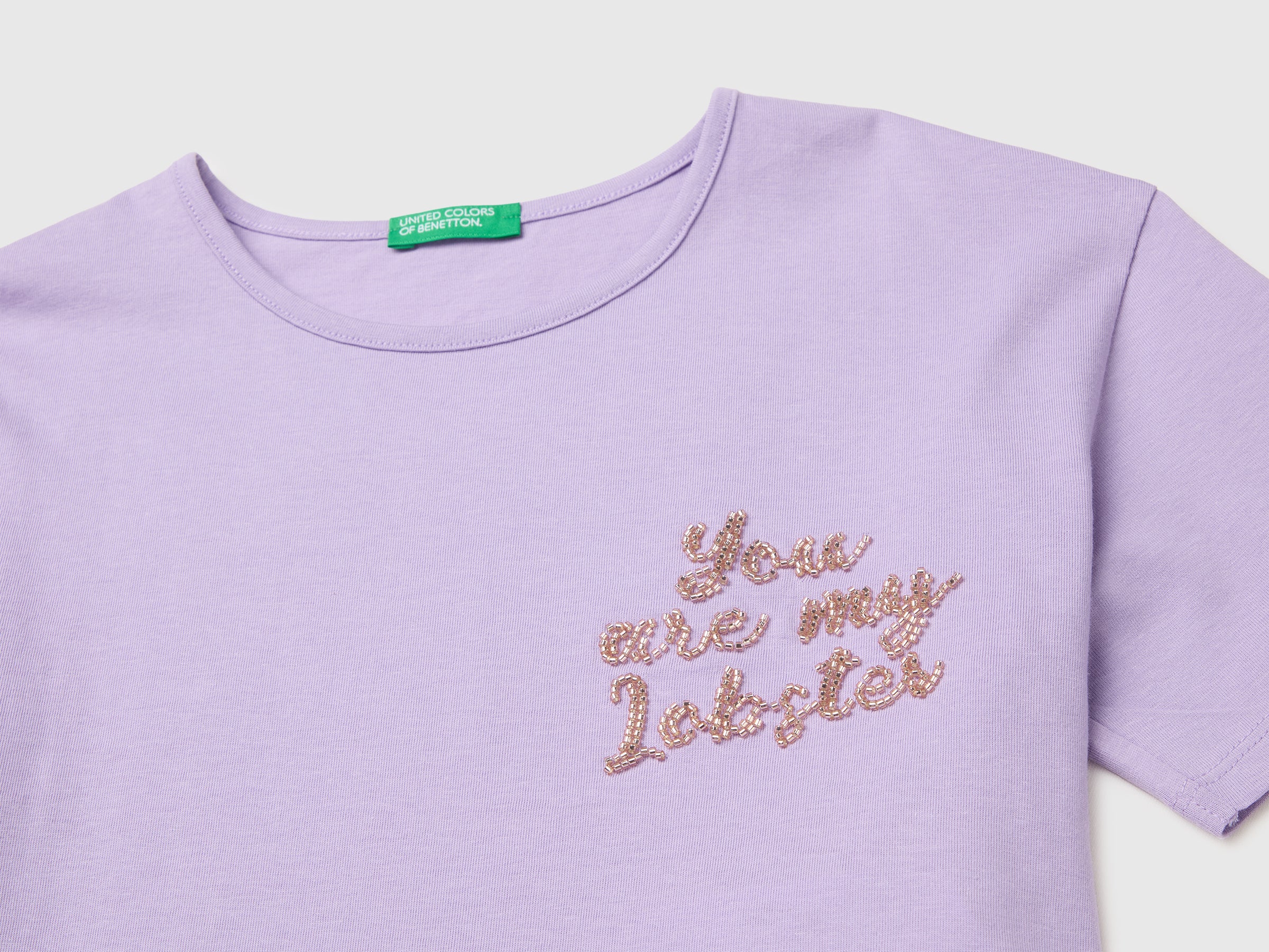 T-shirt with print and beads - ucb_image_DS1