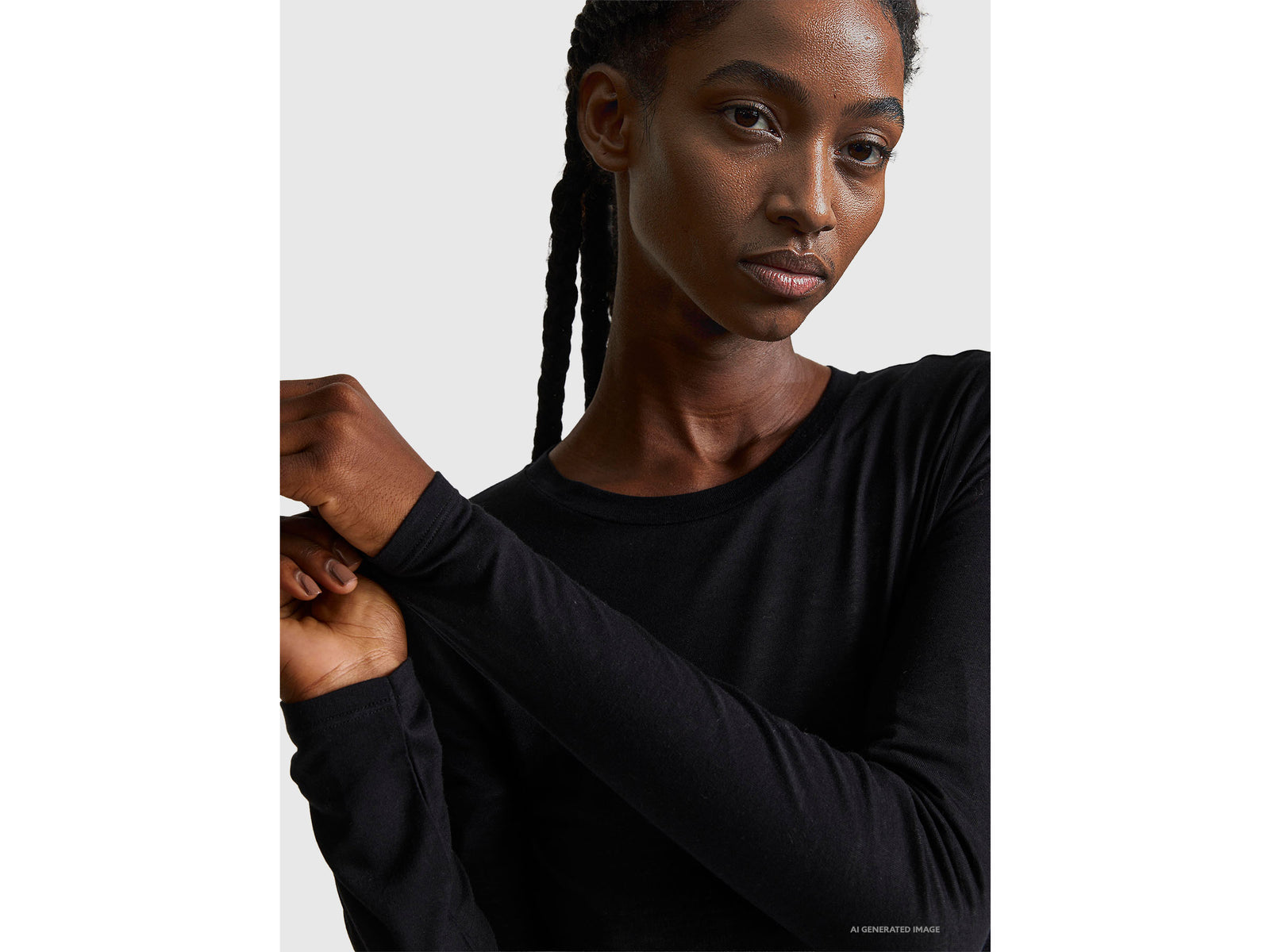 T-shirt in viscose and cashmere blend