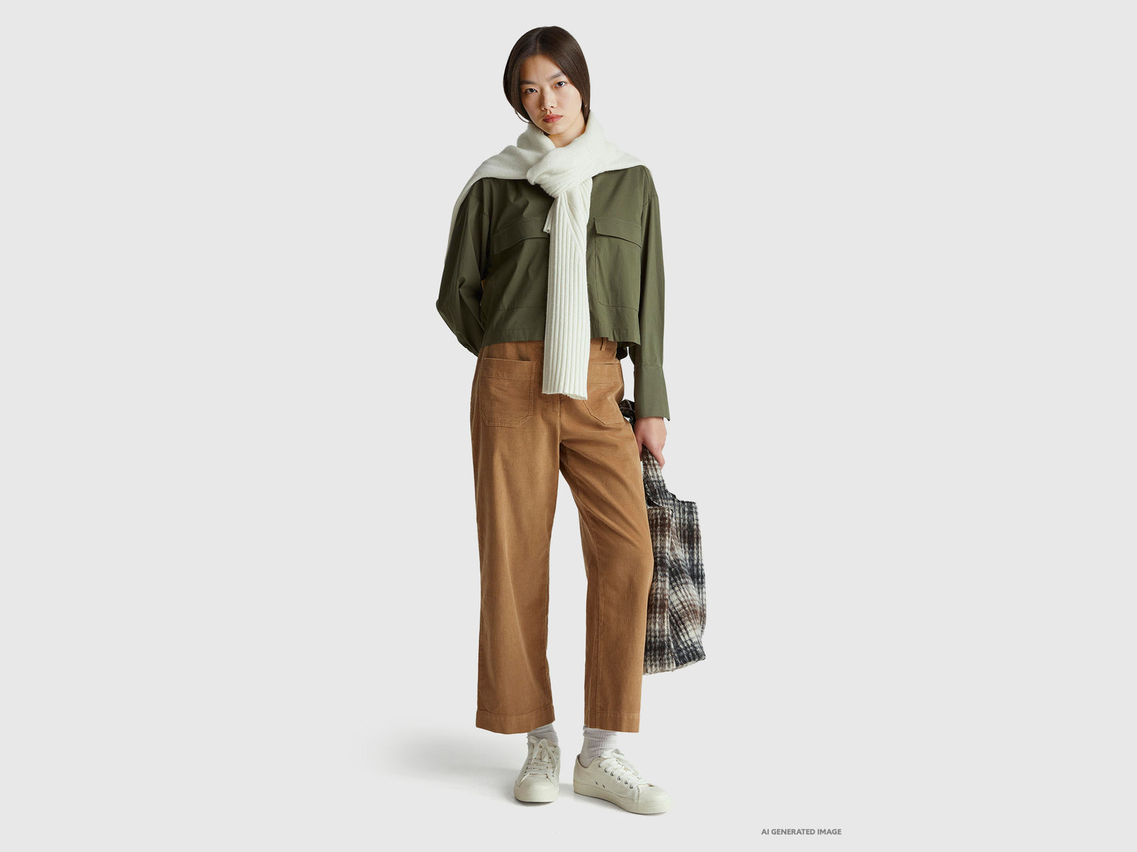 Straight corduroy trousers