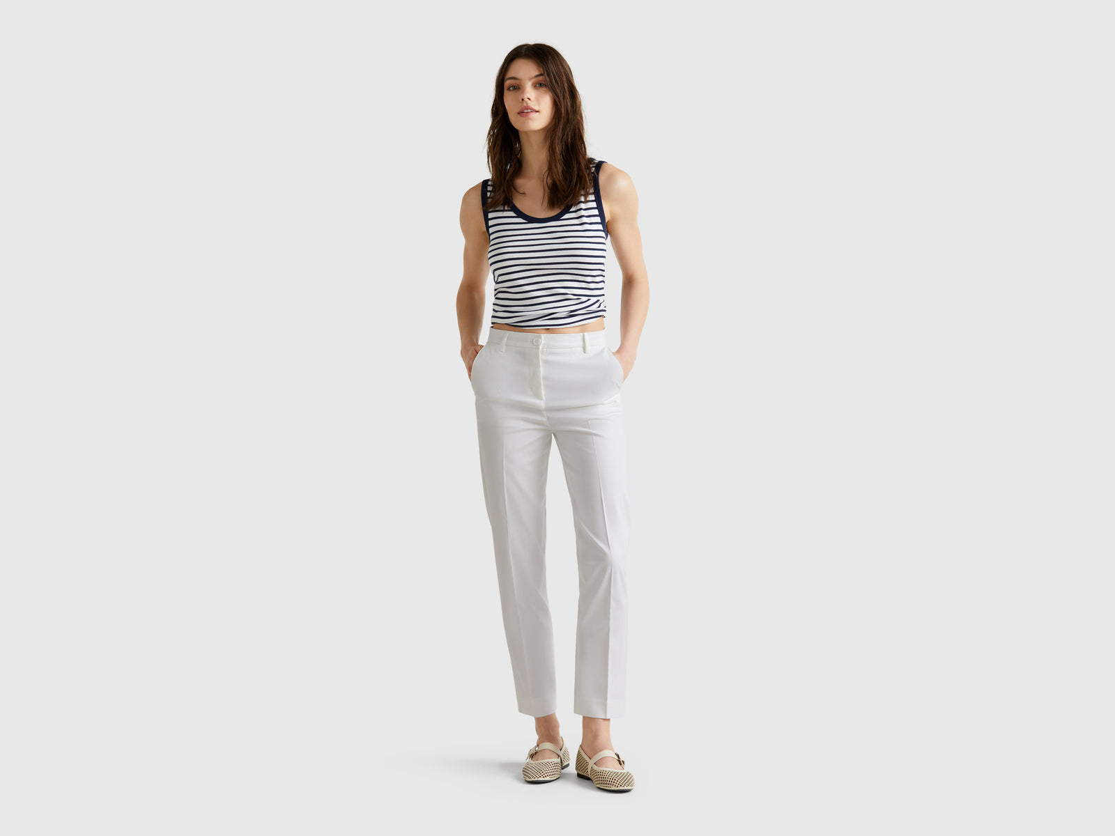 Stretch cotton chinos