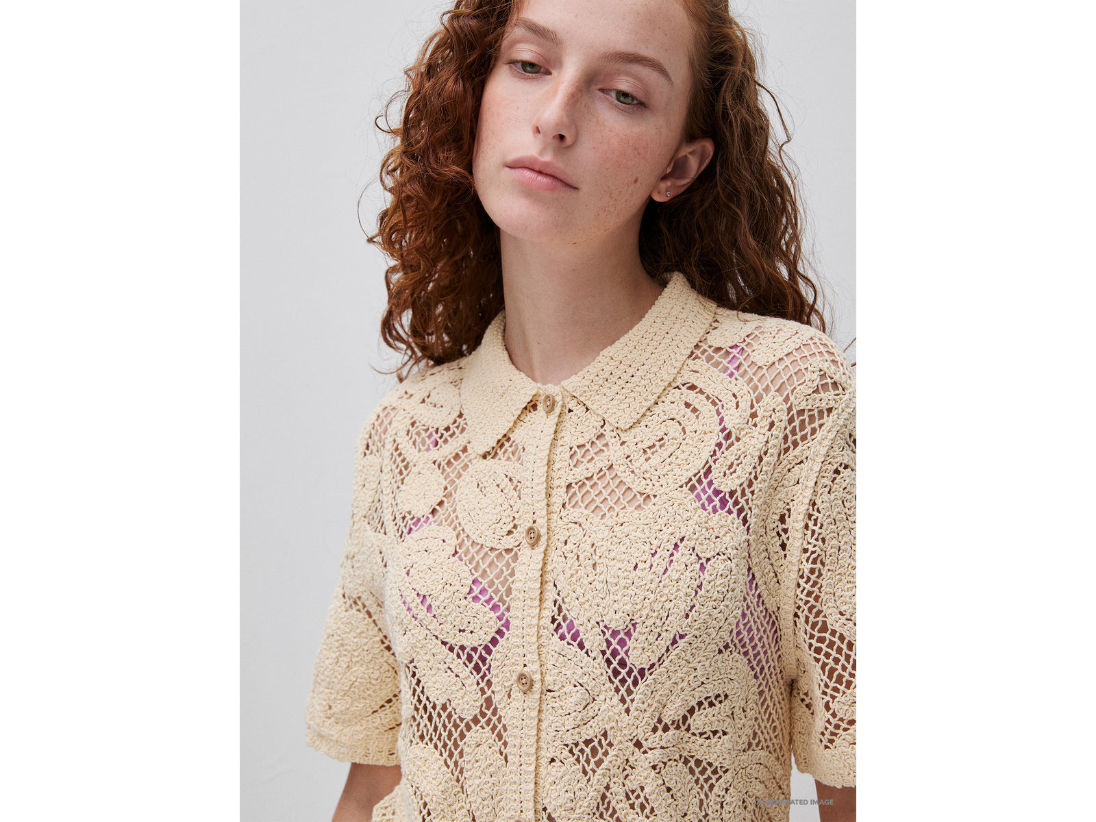 Embroidered knit shirt