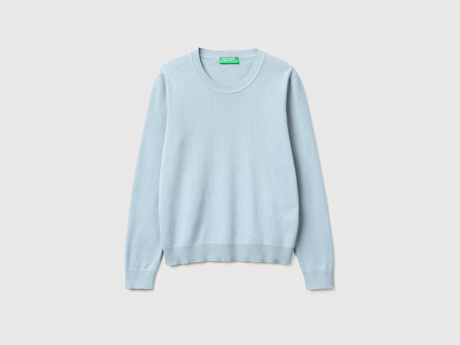 Light blue sweater in tricot cotton - ucb_image_FS