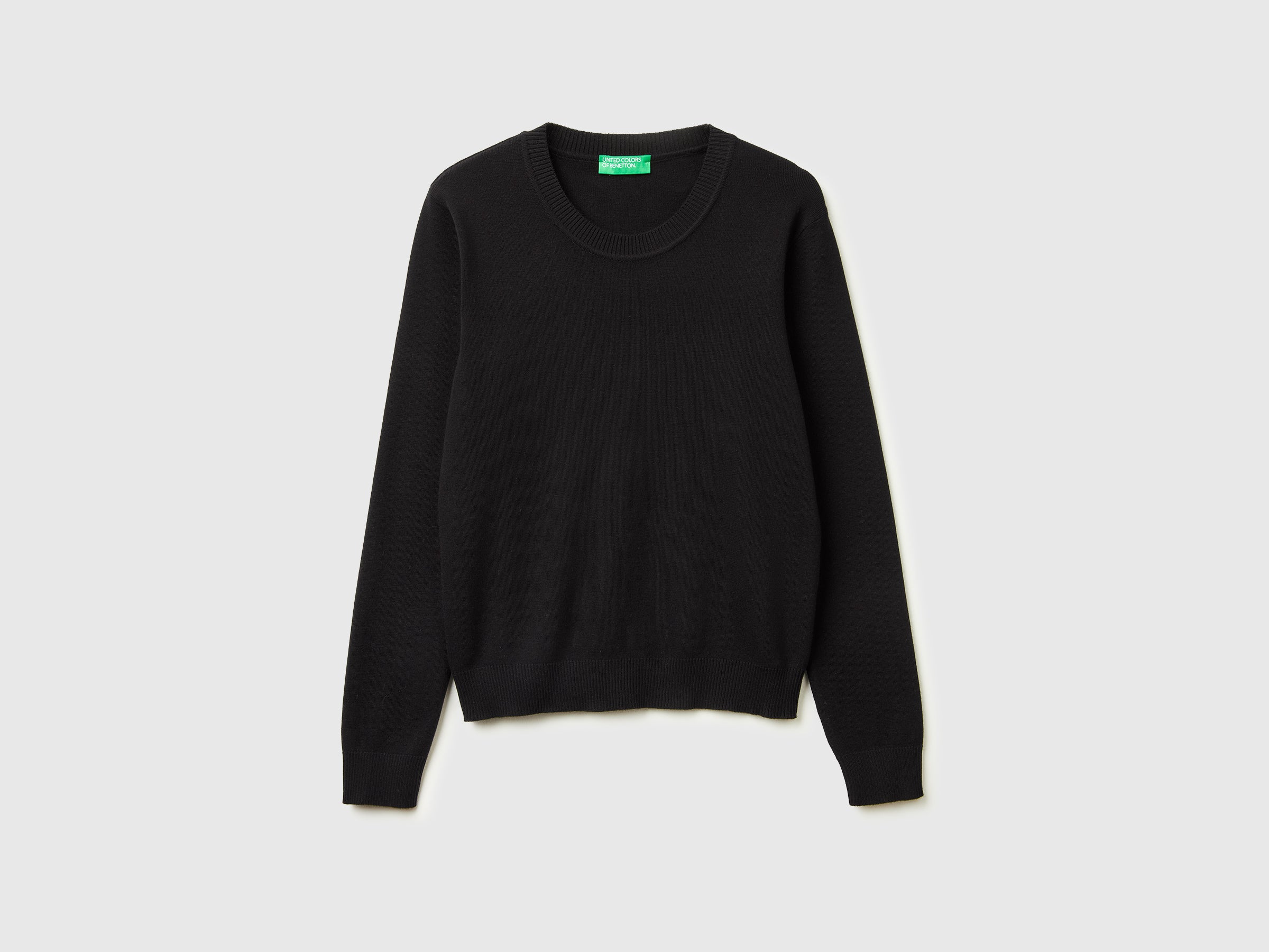 Black sweater in tricot cotton - ucb_image_FS