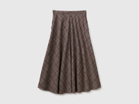 Saia comprida tartan em viscose mista - ucb_image_BS