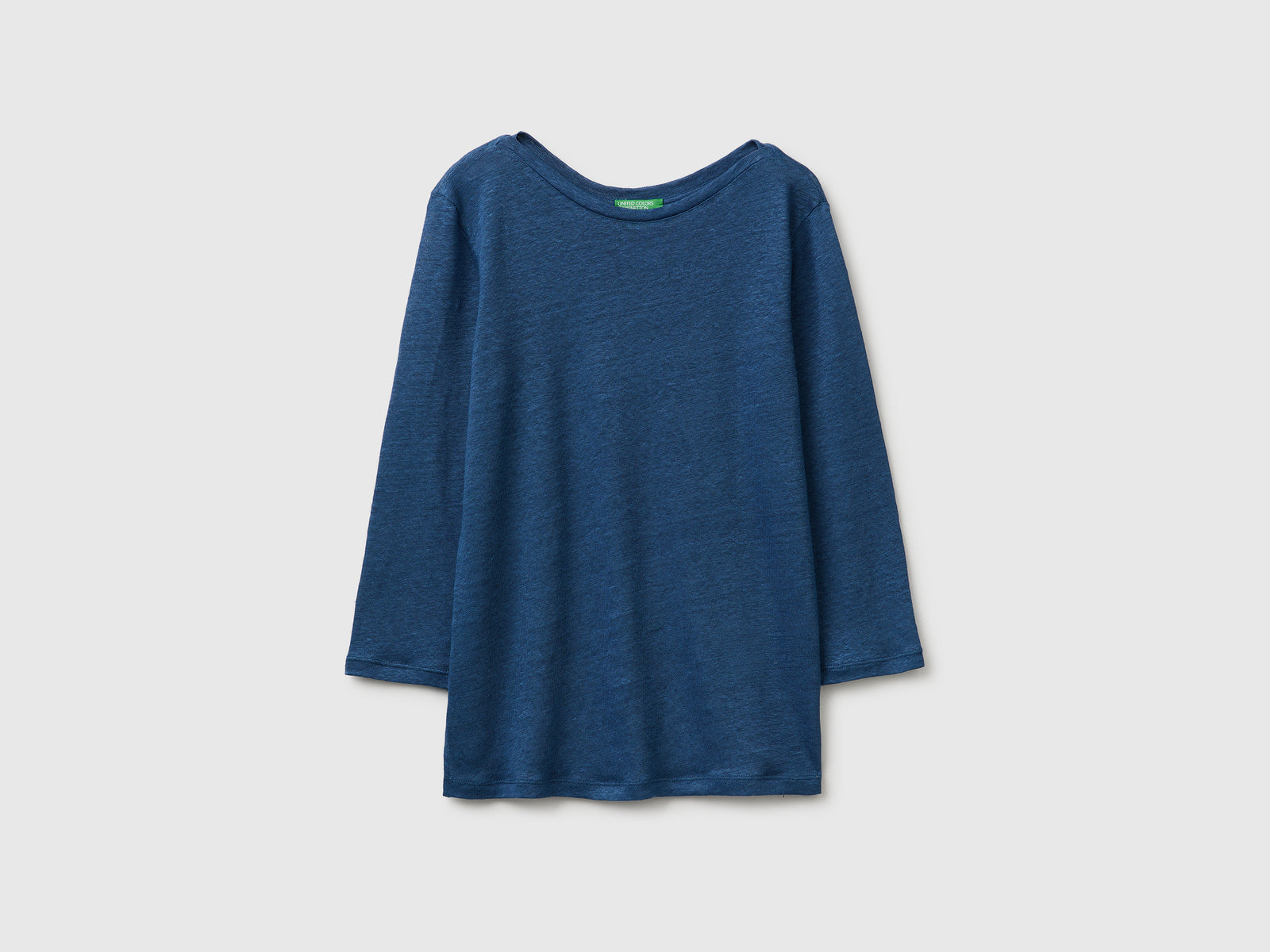 Boat-neck T-shirt in pure linen - ucb_image_FS