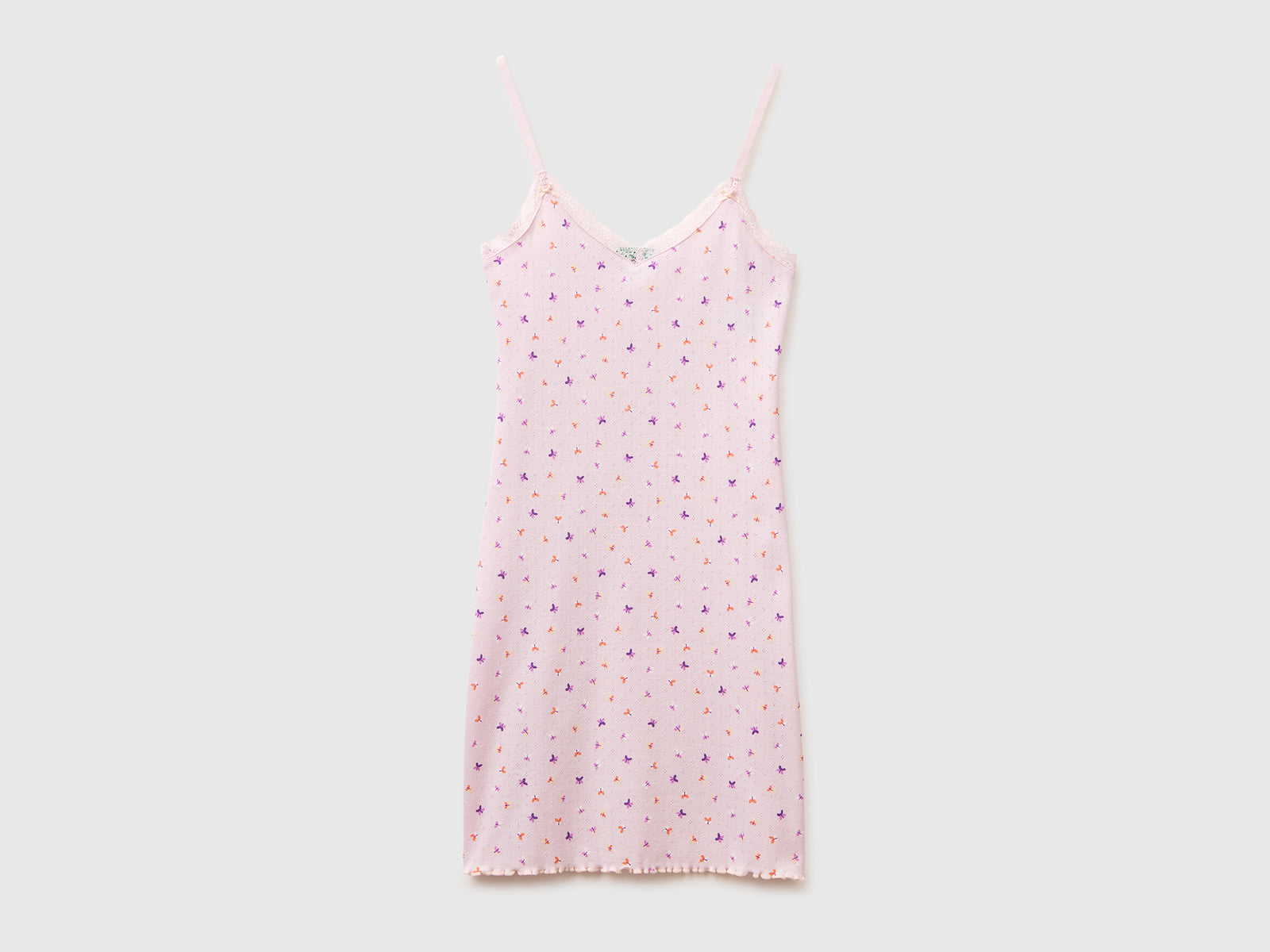 Patterned nightgown with shoulder straps - ucb_image_FS