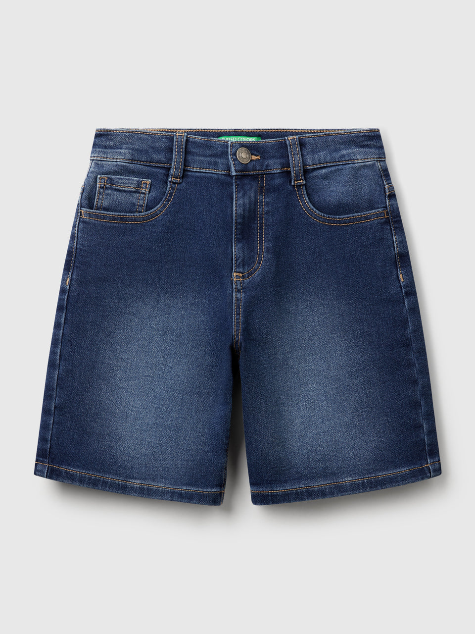 Straight Bermuda shorts in stretch denim - ucb_image_FS
