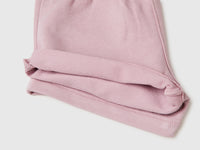 Fleece shorts with floral embroidery - ucb_image_DS1