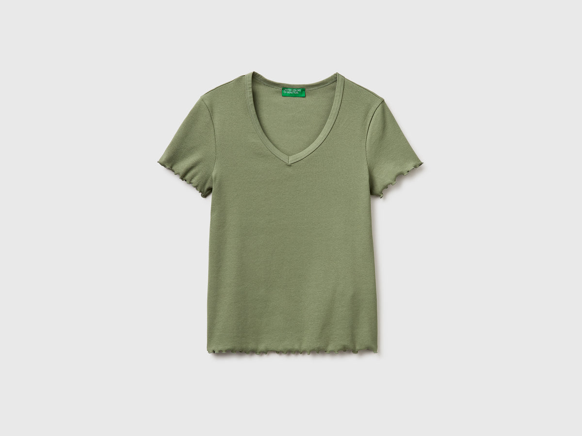 Ribbed V-neck T-shirt - ucb_image_FS