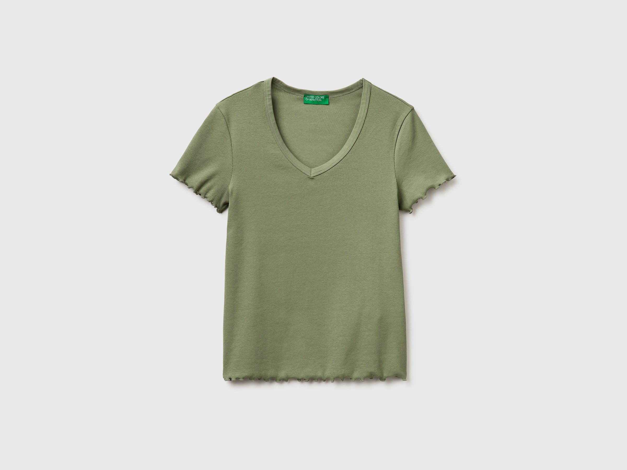 Ribbed V-neck T-shirt - ucb_image_FS