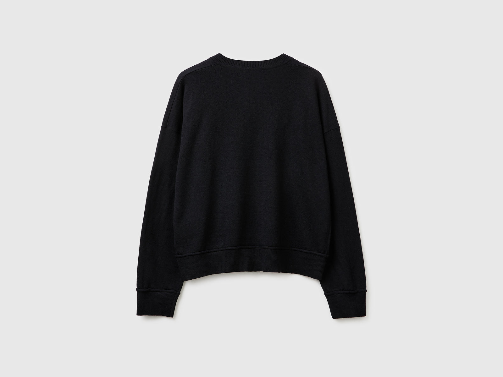 Camisola decote em V em algodão e lã - ucb_image_BS