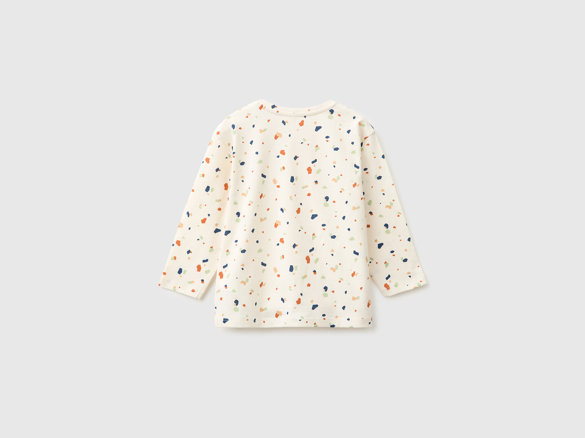 T-shirt com estampa padrão em algodão orgânico - ucb_image_BS