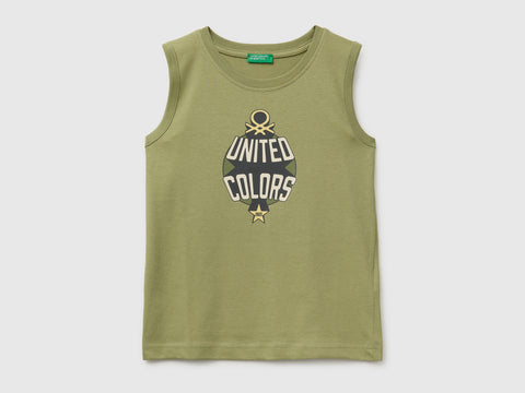 Organic cotton tank top with logo print - ucb_image_FS
