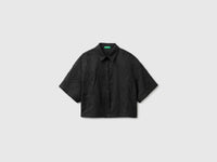 Cropped shirt with floral embroidery - ucb_image_FS