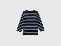 T-shirt às riscas com decote à barco - ucb_image_BS