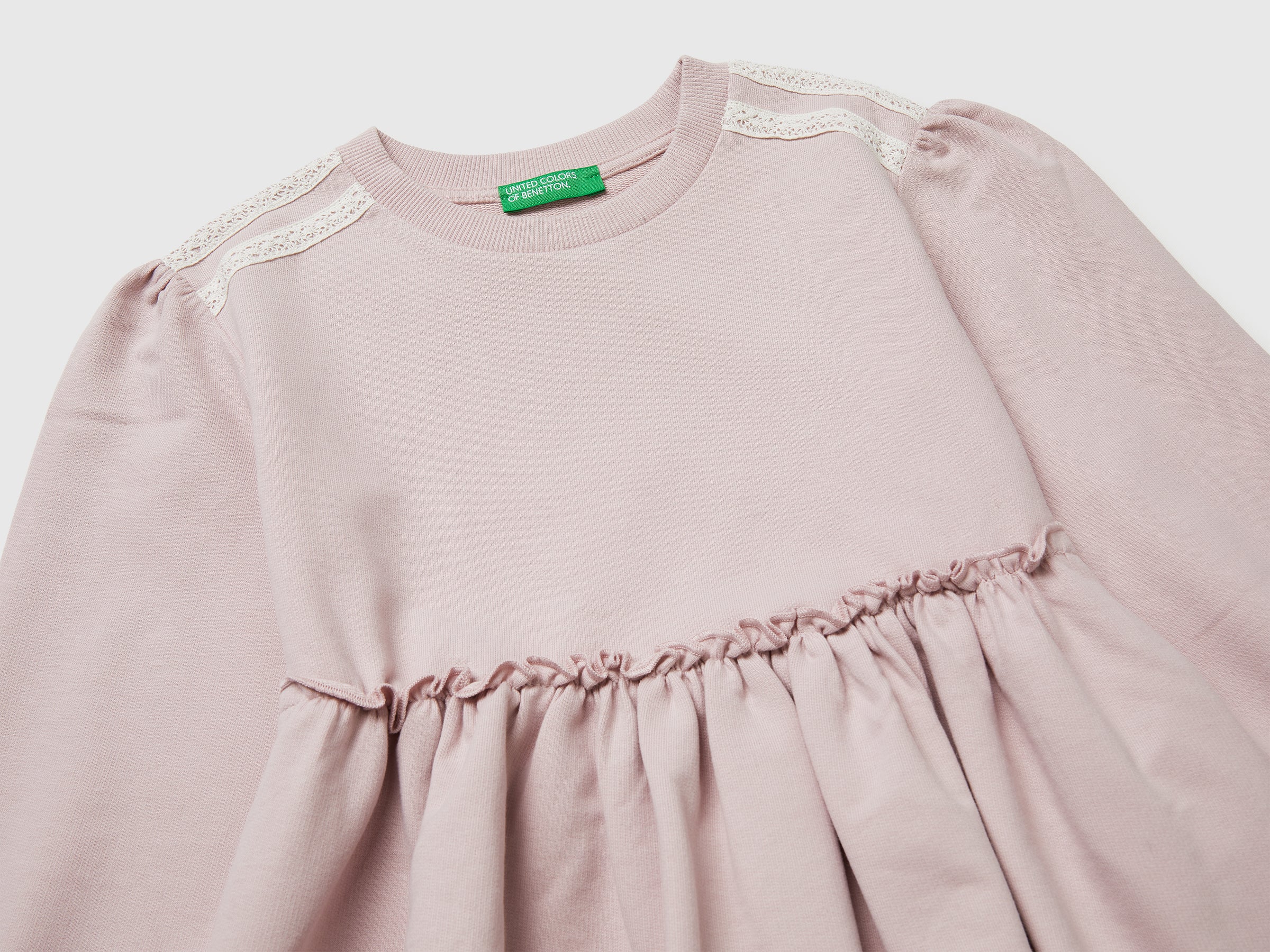 Sweatshirt dress with lace - ucb_image_DS1