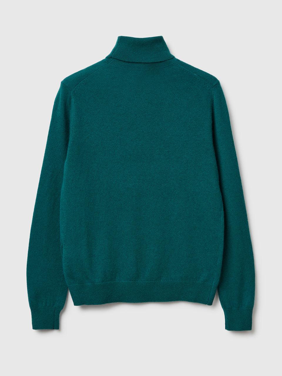 Camisola de gola alta verde em pura lã Merino - ucb_image_BS