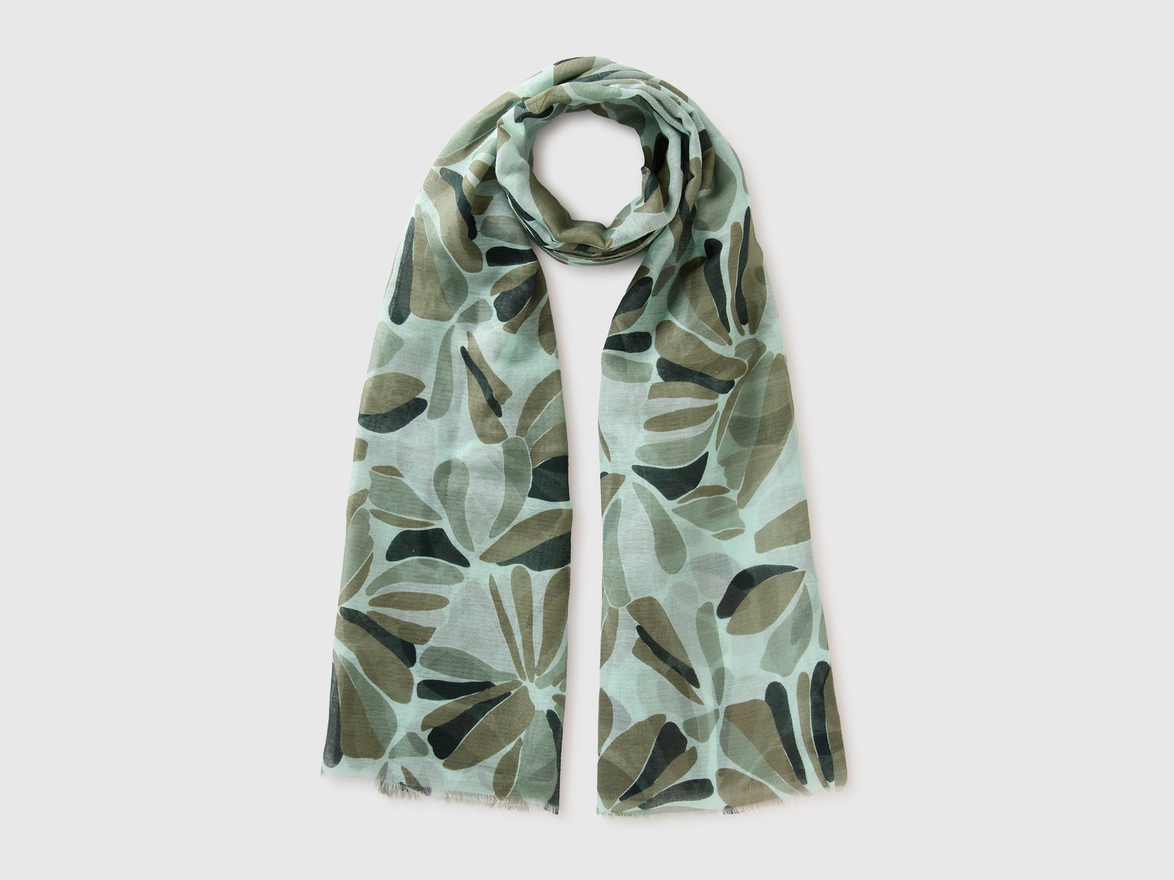 Floral linen blend scarf - ucb_image_FS