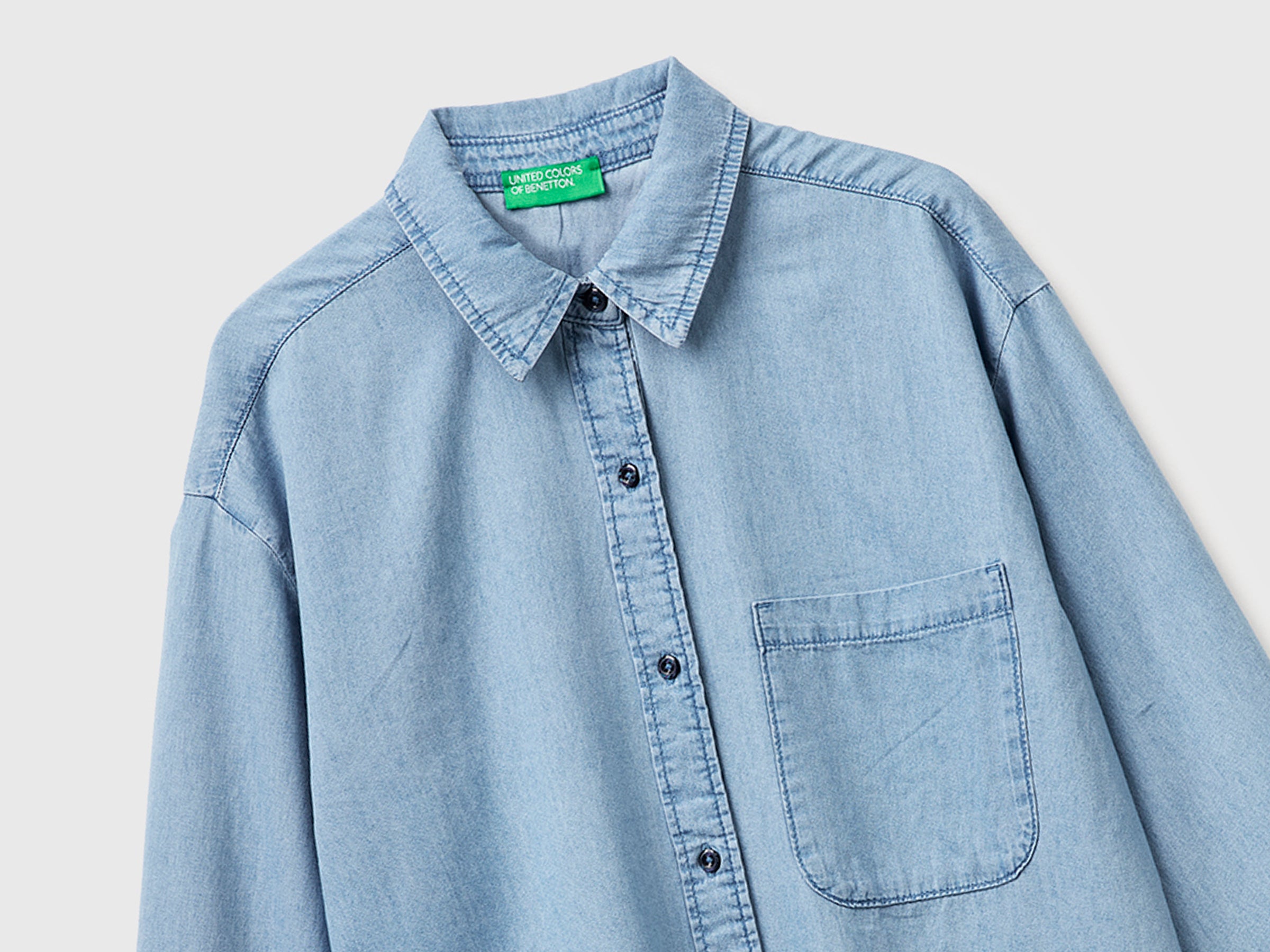 Cropped chambray shirt - ucb_image_DS1