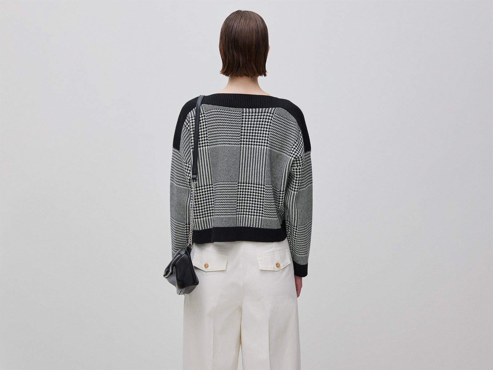 Camisola boxy fit príncipe de Gales - ucb_image_B