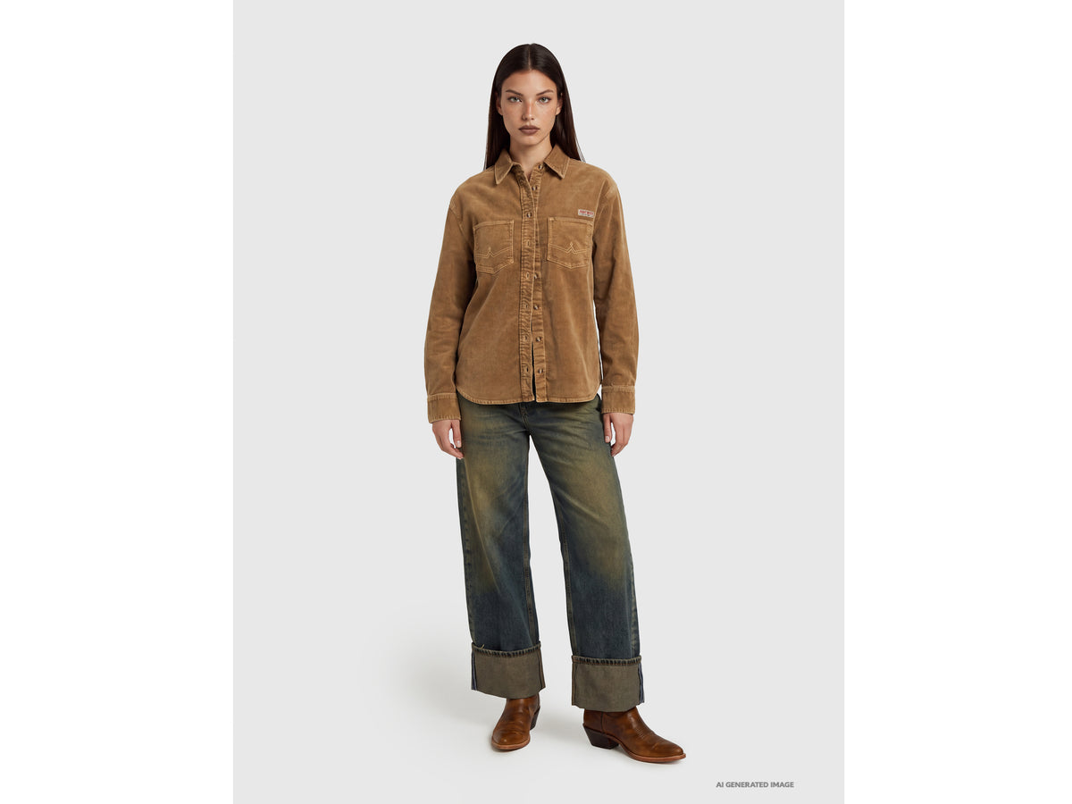 Camisa de veludo canelado lavagem vintage - ucb_image_FY