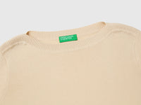 Beige sweater with boat neck - ucb_image_DS1