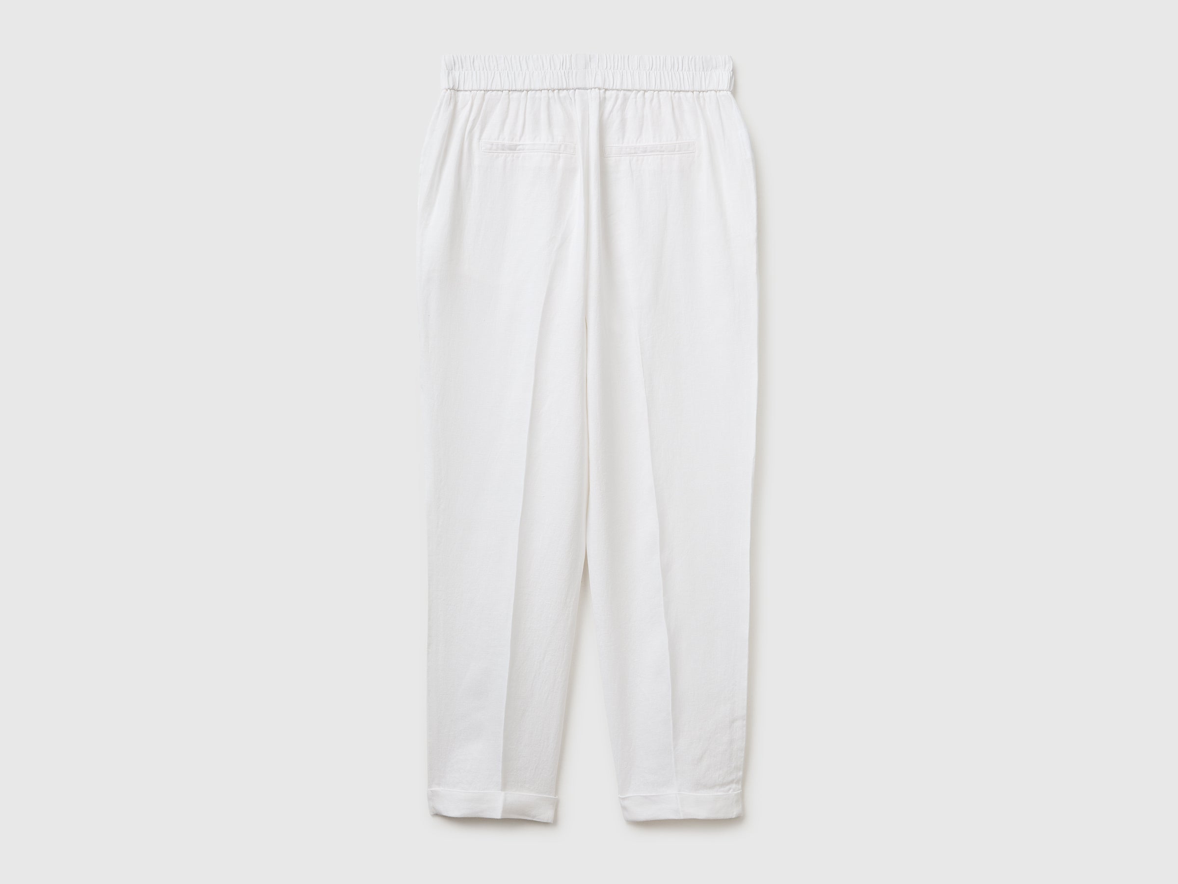 100% linen cigarette trousers