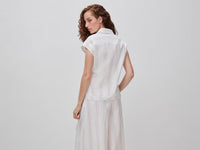 Blusa cruzada em mistura de linho - ucb_image_B