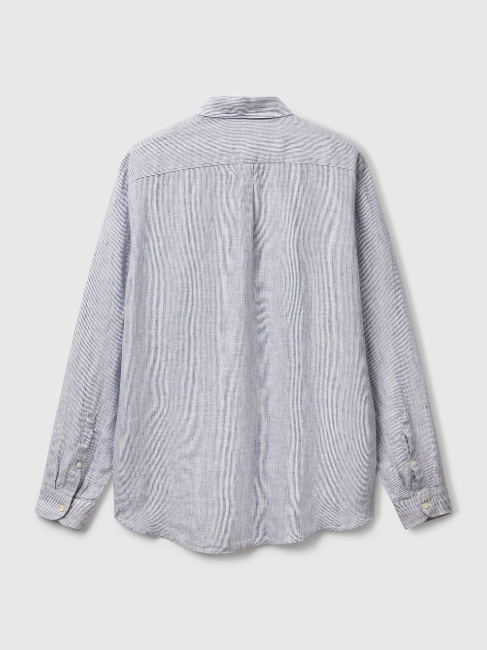 Blue patterned shirt in pure linen - ucb_image_BS
