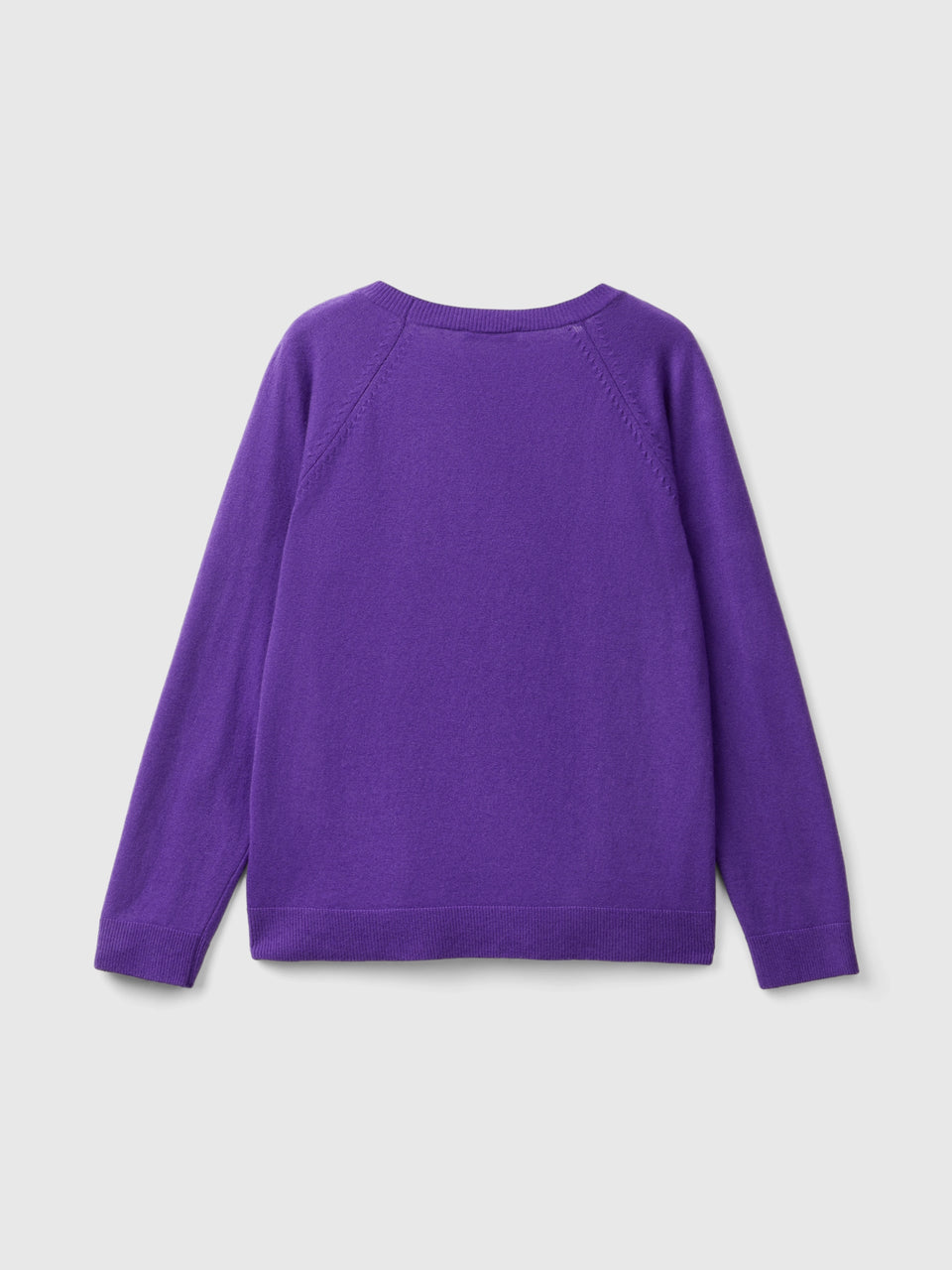 Camisola de gola redonda violeta em mistura de lã e caxemira - ucb_image_BS