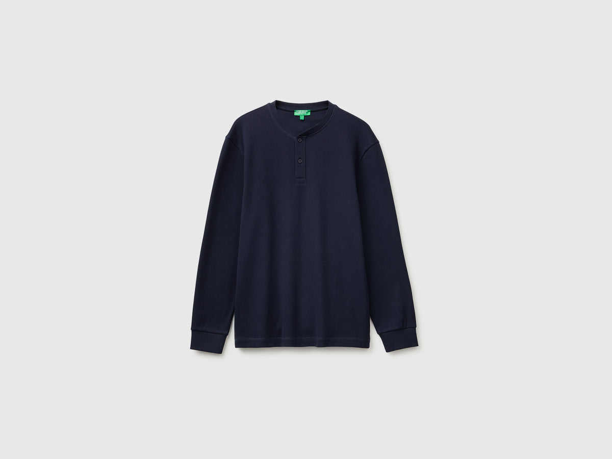 T-shirt de gola henley confortável - ucb_image_FS