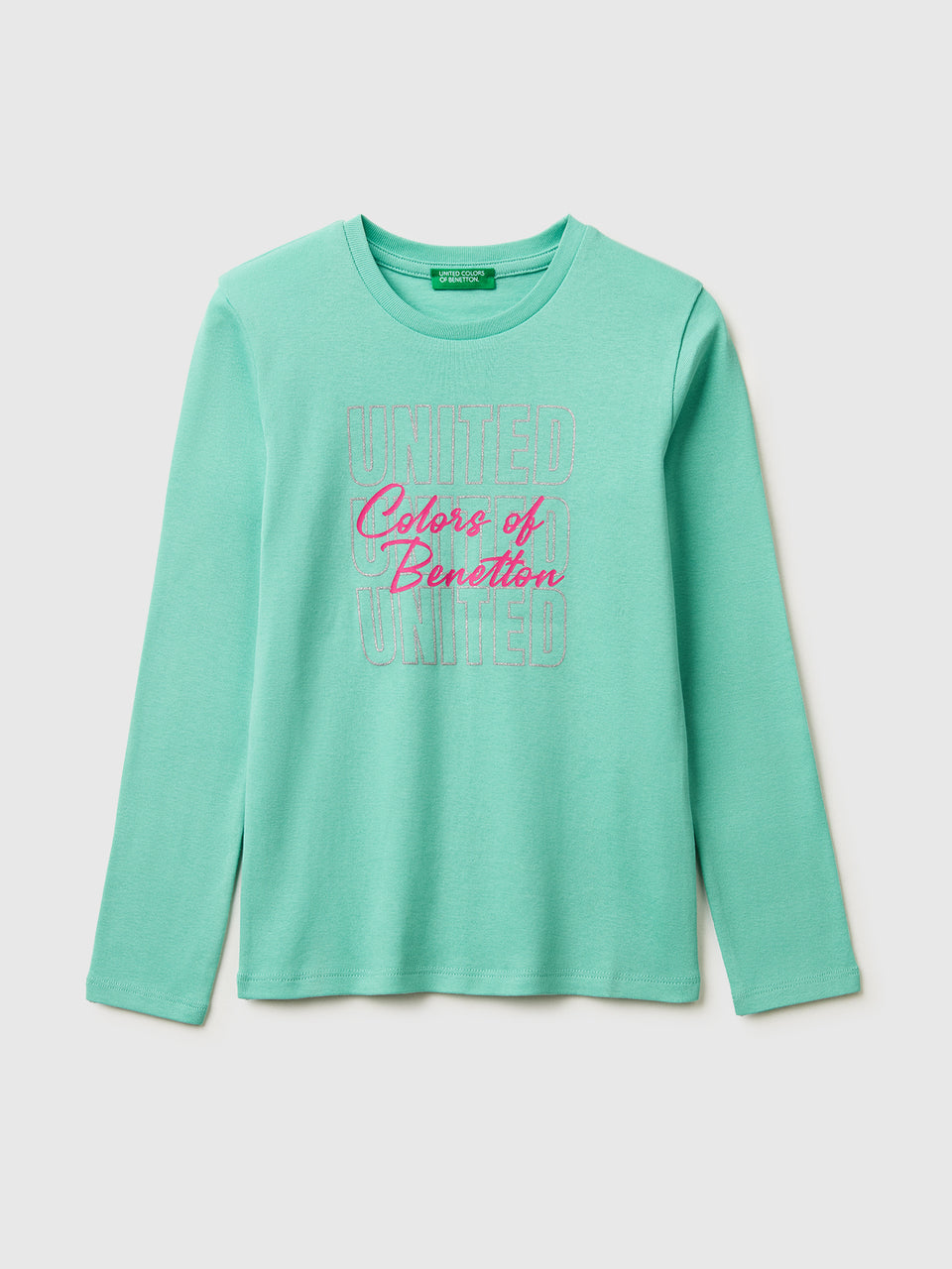 T-shirt com logótipo glitter em algodão orgânico - ucb_image_FS