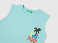 Oversized tank top with print and embroidery - ucb_image_DS1