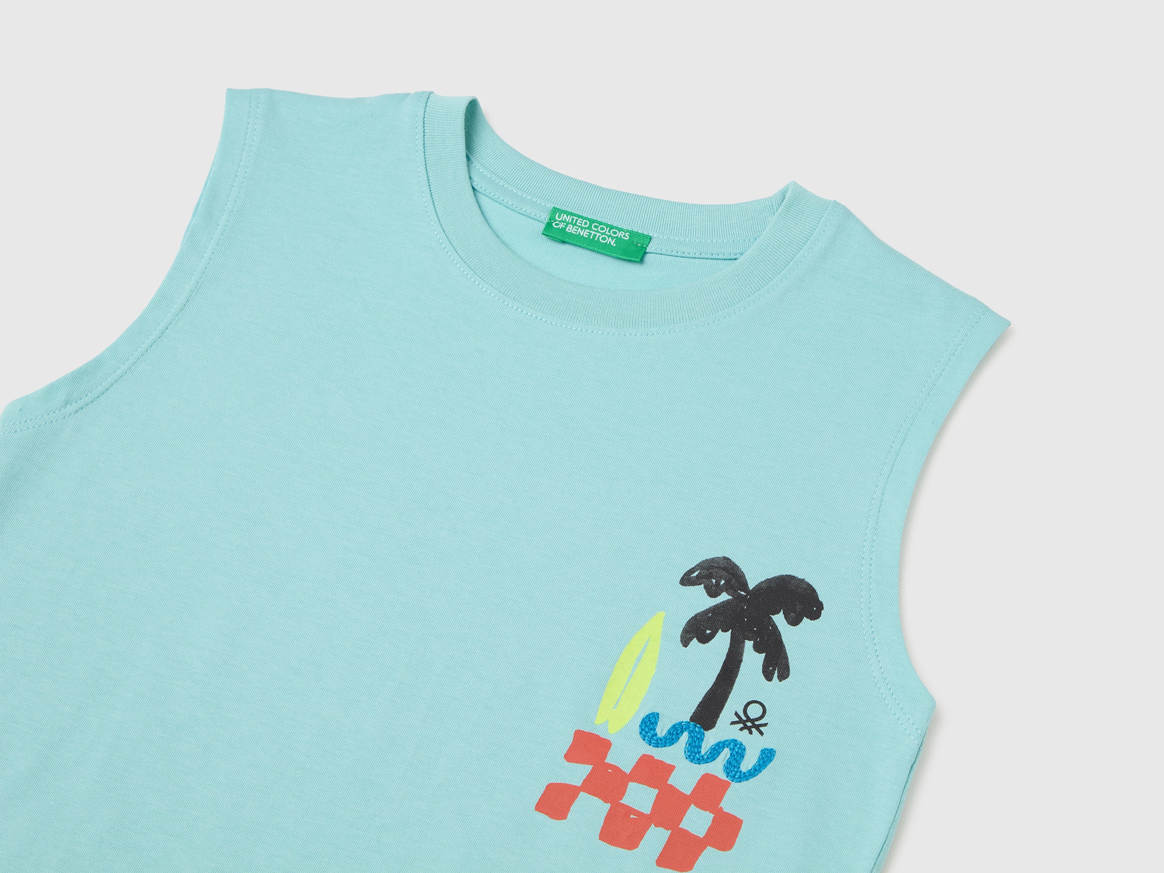 Oversized tank top with print and embroidery - ucb_image_DS1