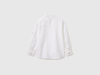 Linen blend mandarin collar shirt - ucb_image_BS