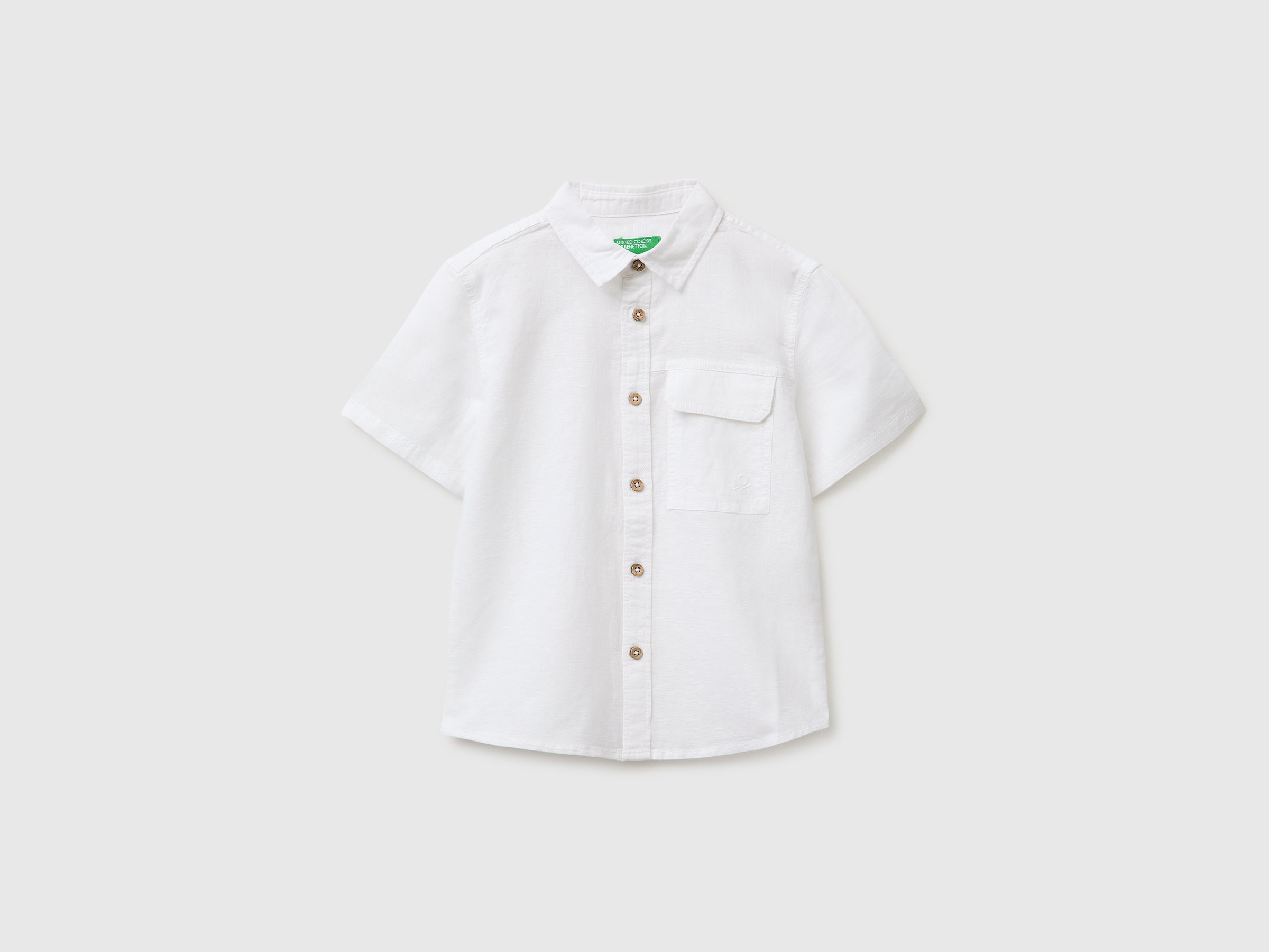 Short-sleeved linen blend shirt - ucb_image_FS