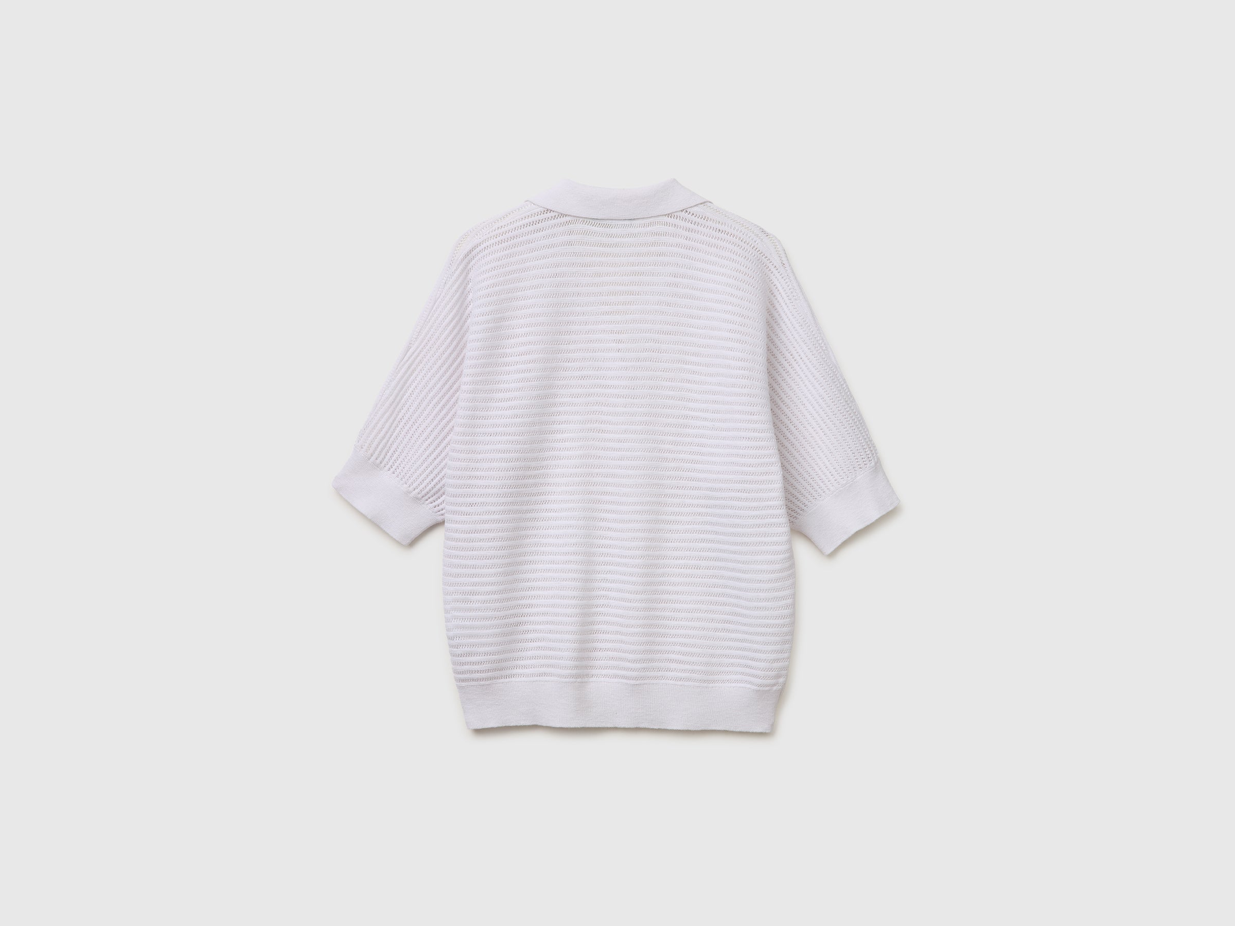 Perforated polo shirt in linen blend - ucb_image_BS