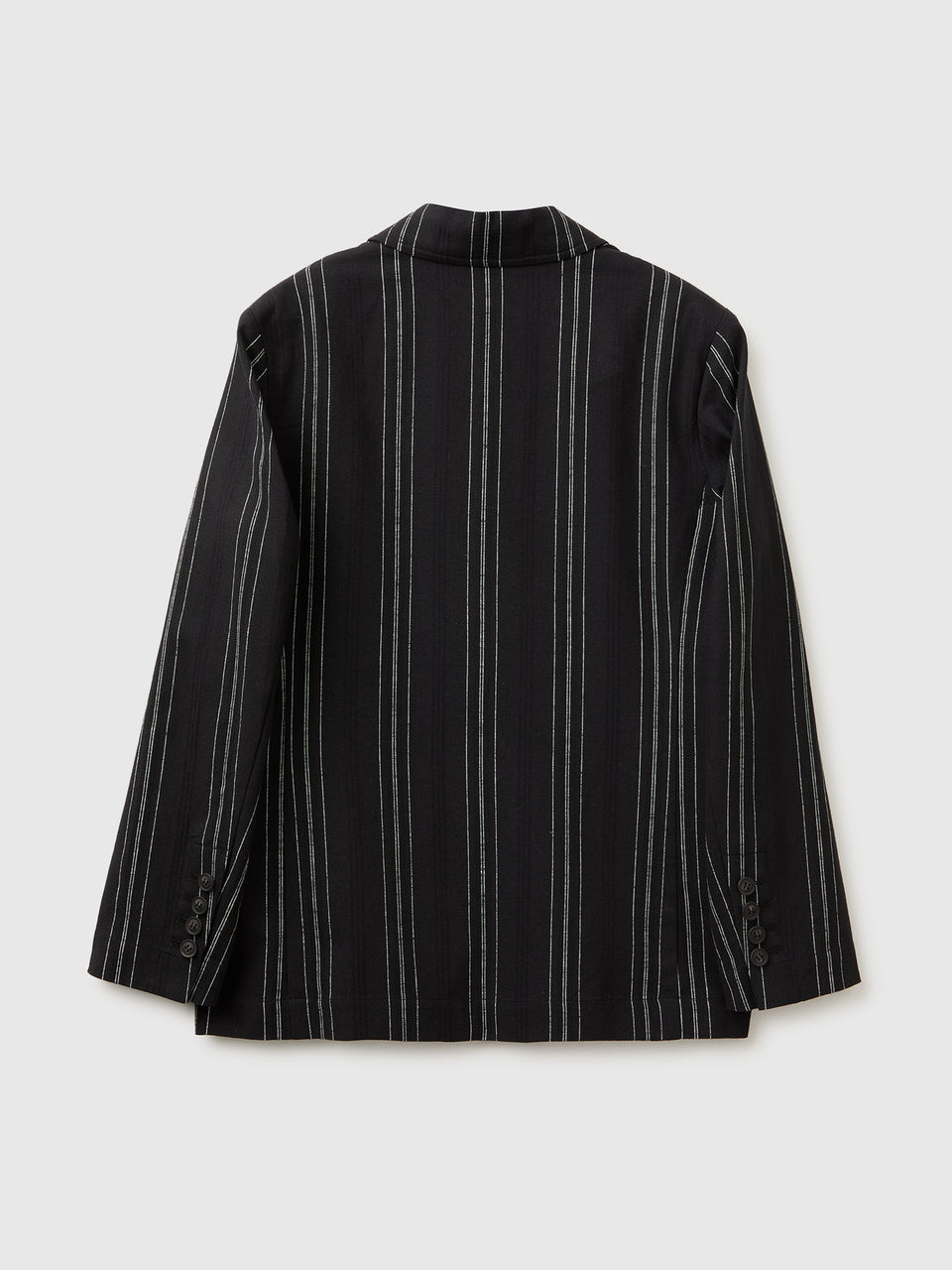 Blazer às riscas em mistura de linho  - ucb_image_BS