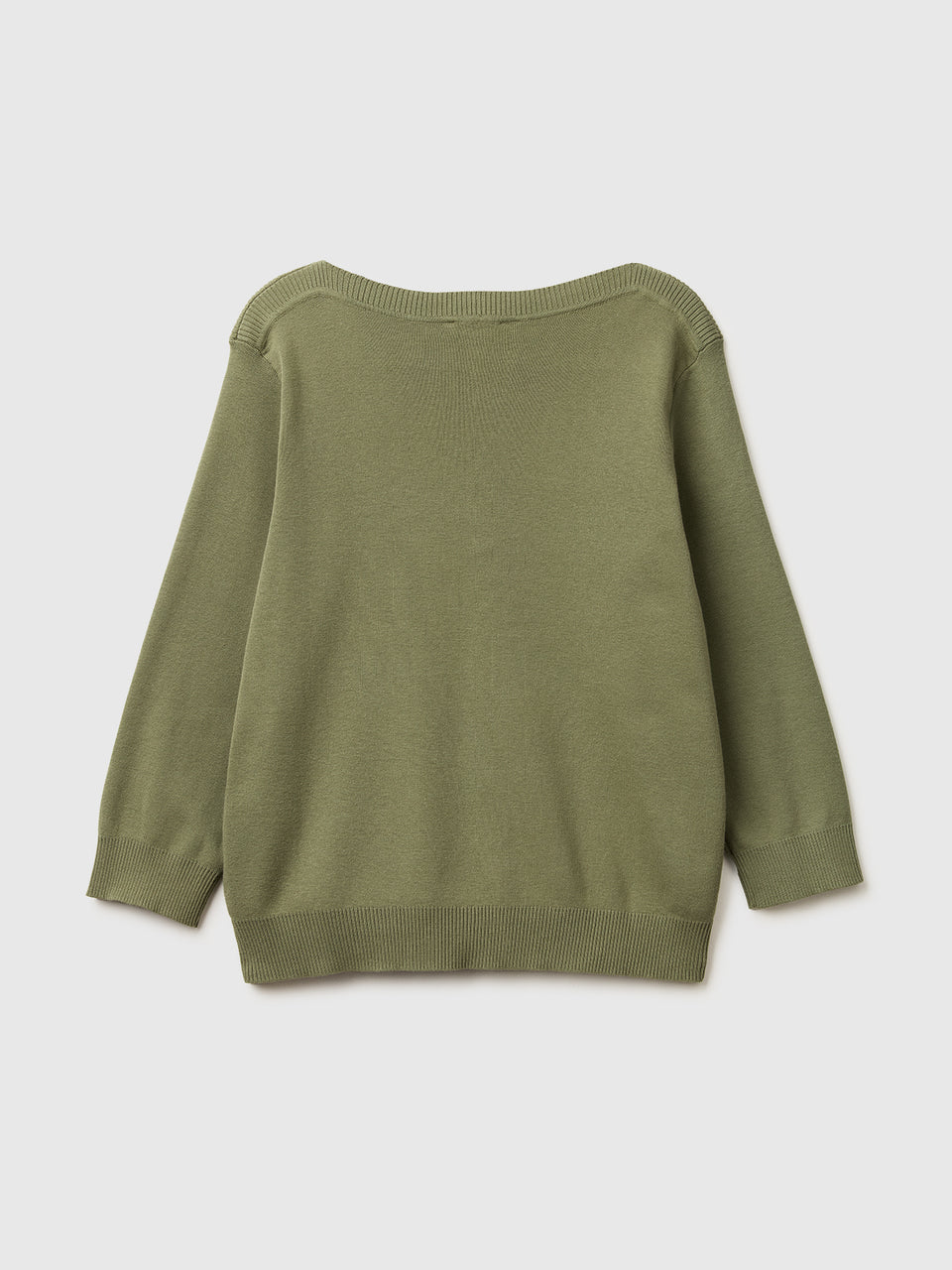 Olive green sweater with boat neck - ucb_image_BS