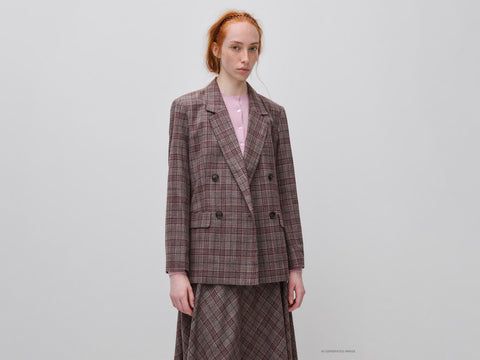 Blazer tartan trespassado em viscose mista - ucb_image_F