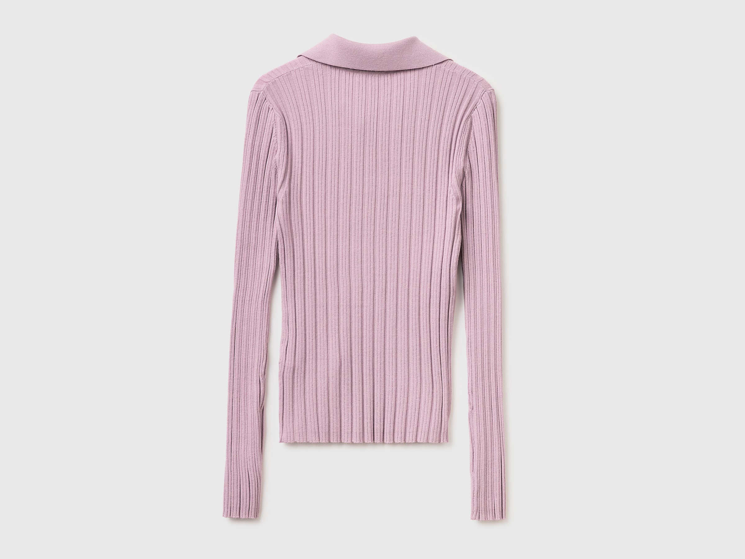Ribbed sweater with polo collar - ucb_image_BS