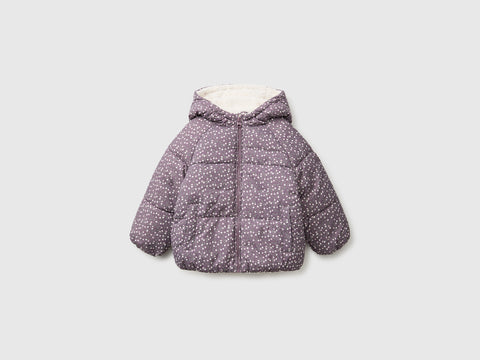 Casaco acolchoado estampado às flores com capuz - ucb_image_FS