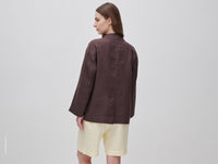 Blazer de abotoadura simples em 100% linho - ucb_image_B