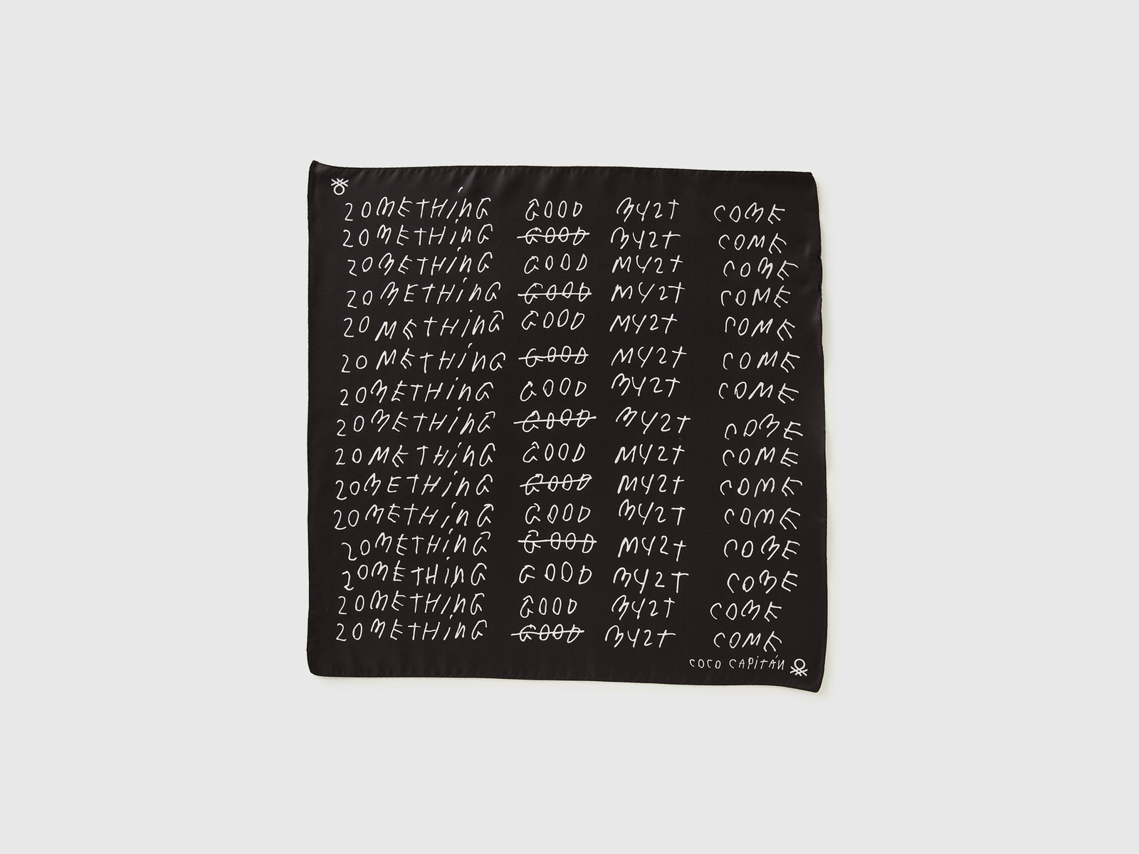 Foulard nero con scritte Coco Capitán - ucb_image_FS