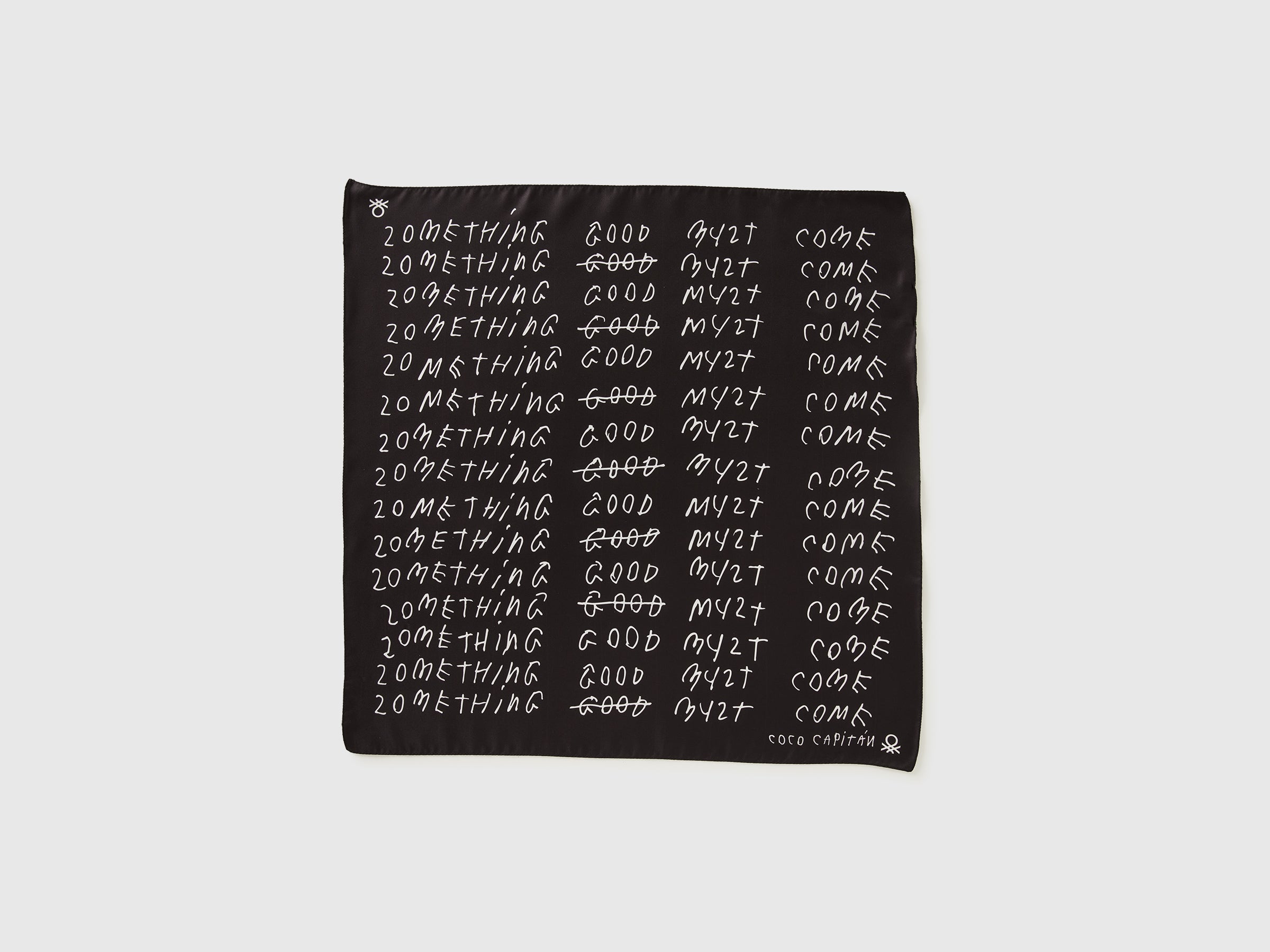 Foulard nero con scritte Coco Capitán - ucb_image_FS