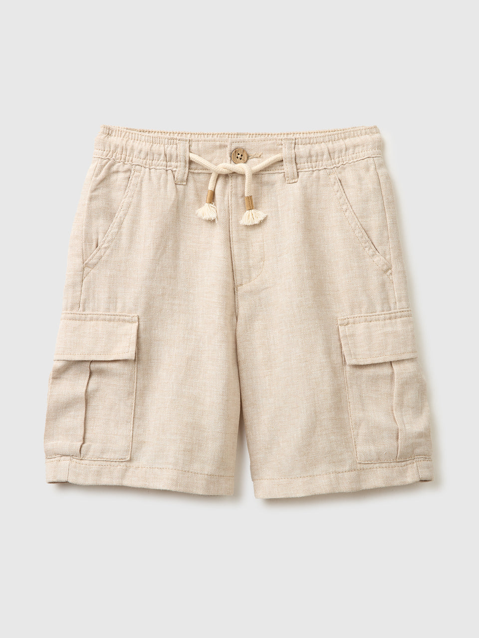 Linen blend cargo Bermuda shorts - ucb_image_FS