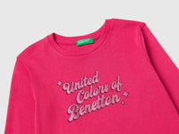 T-shirt com logótipo glitter em algodão orgânico - ucb_image_DS1