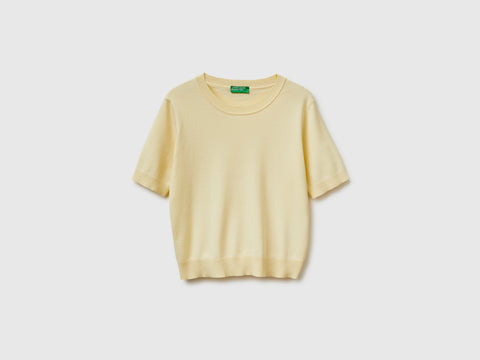 Light yellow sweater with short sleeves - ucb_image_FS