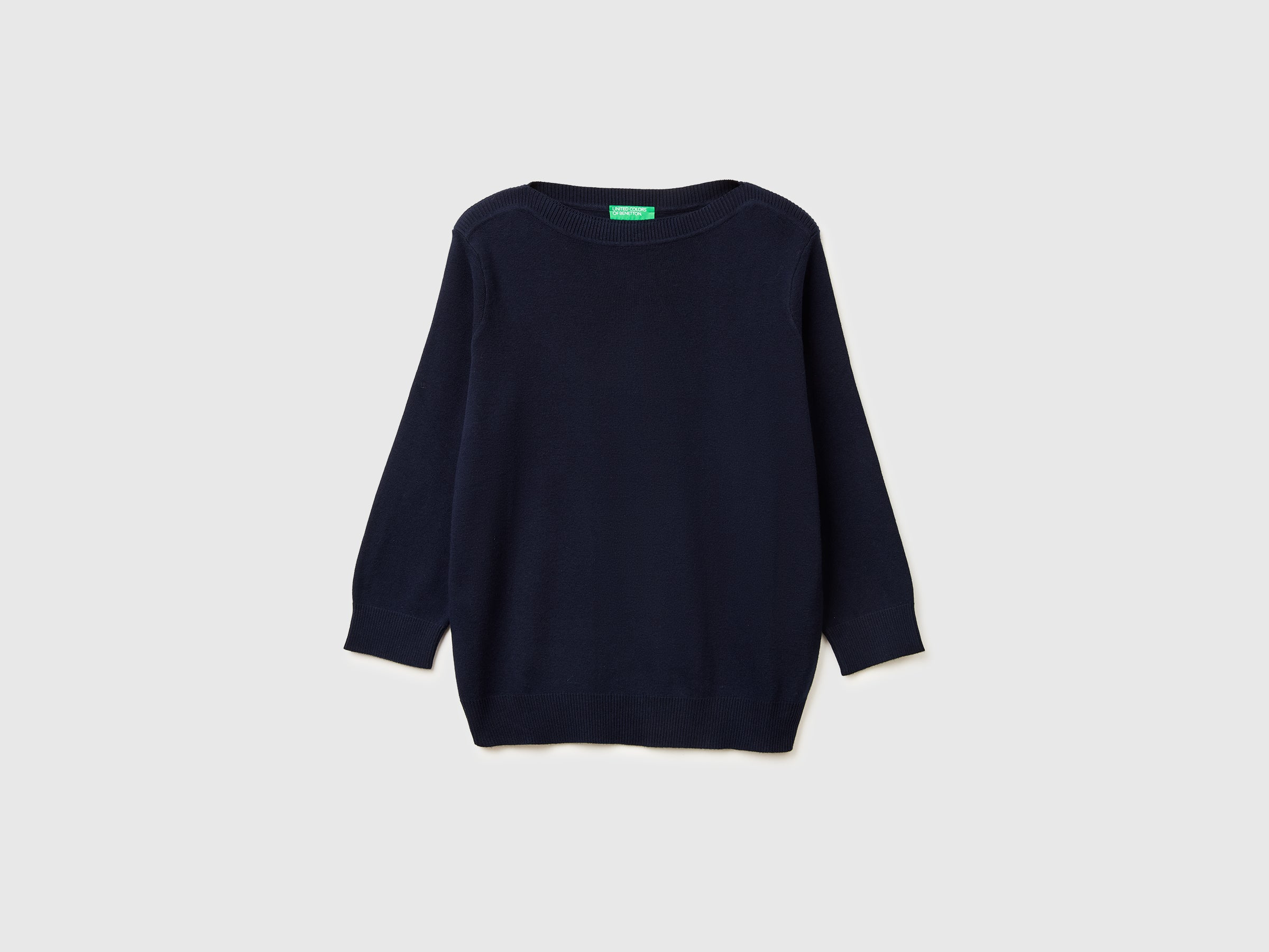 Dark blue sweater with boat neck - ucb_image_FS