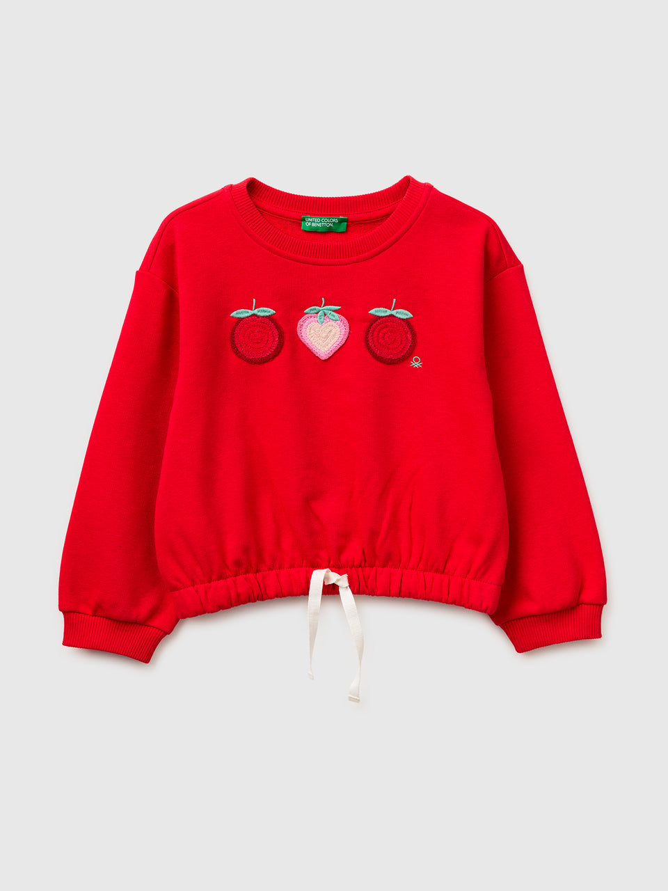 Cropped sweatshirt with fruit appliqué - ucb_image_FS